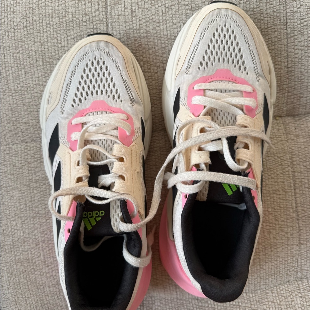 Adidas Adistar Women's Running Shoes Cloud White/Beam Pink/Solar Green
